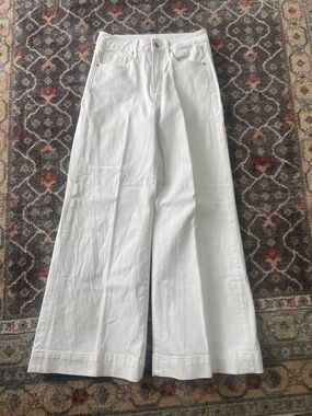 DRIFTWOOD White Wide-Leg Jeans.